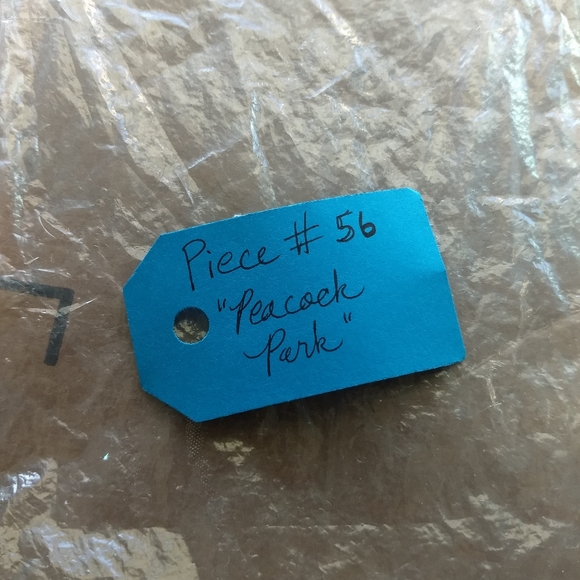 Piece #56 "Peacock Park" Green & Blue Jewelry Set - Picture 5 of 7